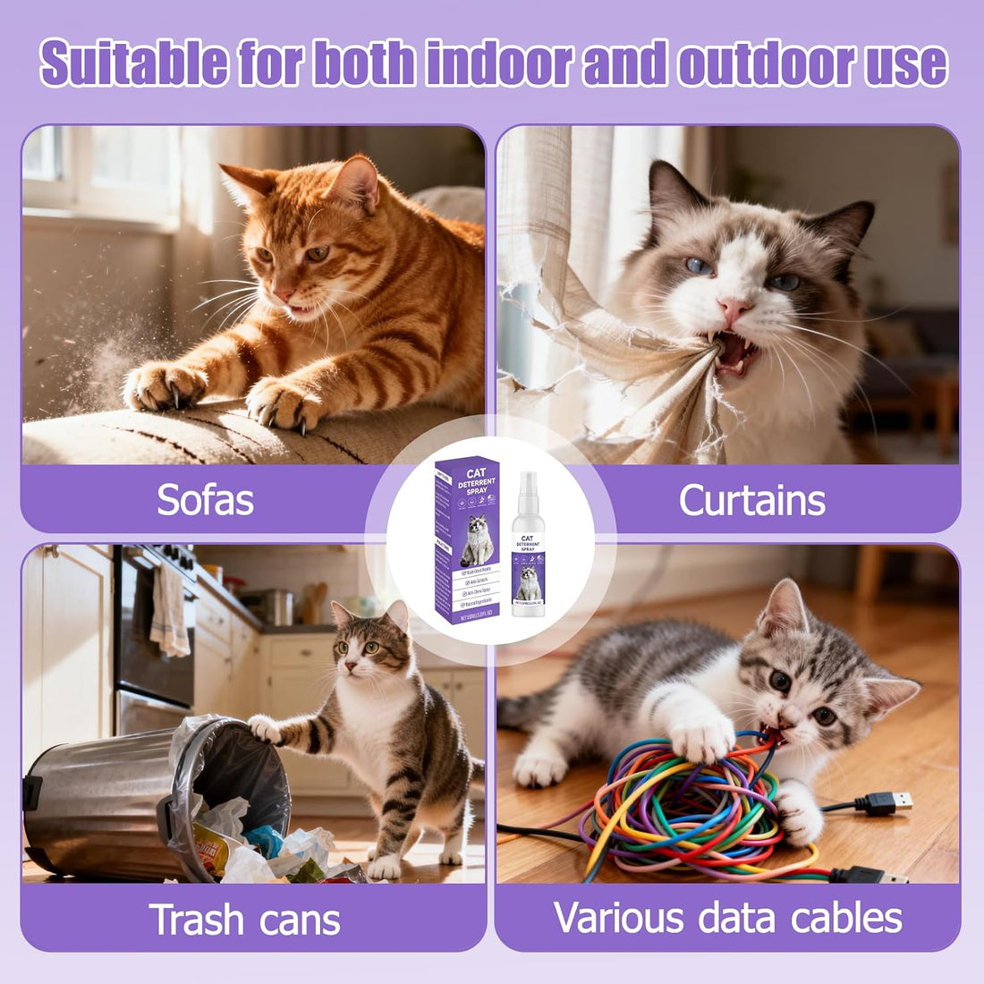 QHZ Bitter Apple Spray for Cats