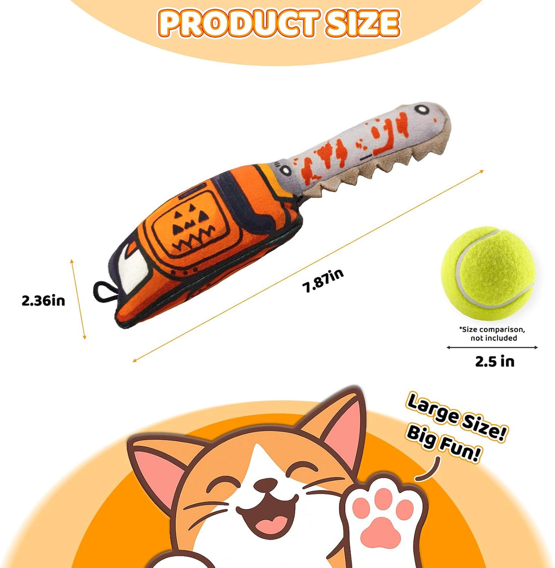 Catnip Toy [2000mg Premium Catnip], Chainsaw Style Cat Kicker Toy