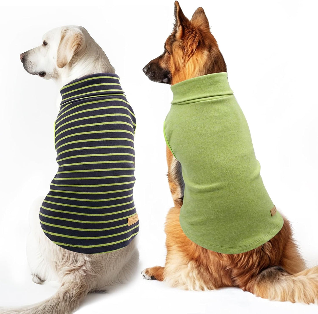 KYEESE 2Pack Dog Sweater for Large Dogs Soft Pet Coats Fleece