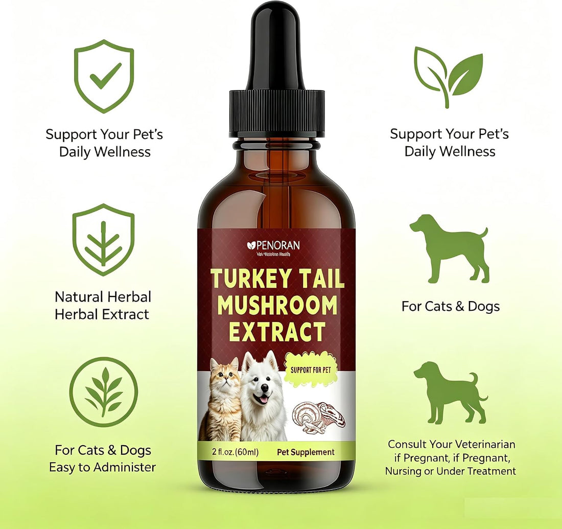 PENORAN Turkey Tail Mushroom Extract Drops for Dogs & Cats, Lipoma