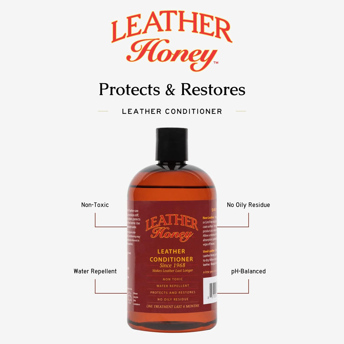 Leather Honey Complete Leather Care Kit Including 8 oz Cleaner and 16