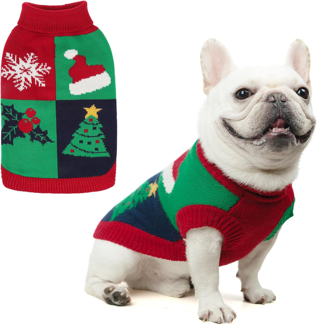 KOOLTAIL Small Dog Sweater, Fall Dog Sweater with Autumn Maple Leaf