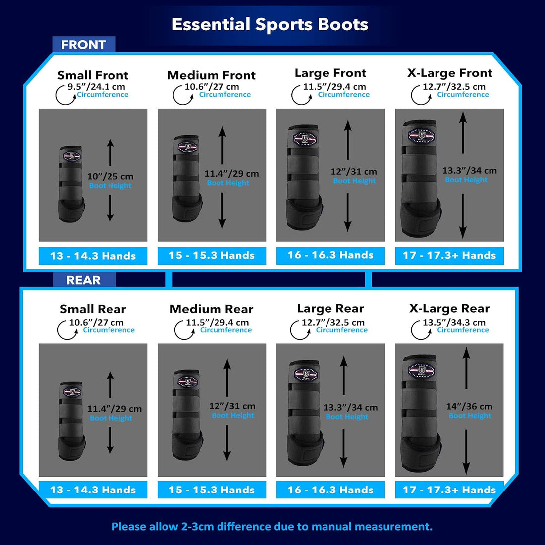 Harrison Howard 4-Pack Horse Sport Boots, Protective Horse Boots