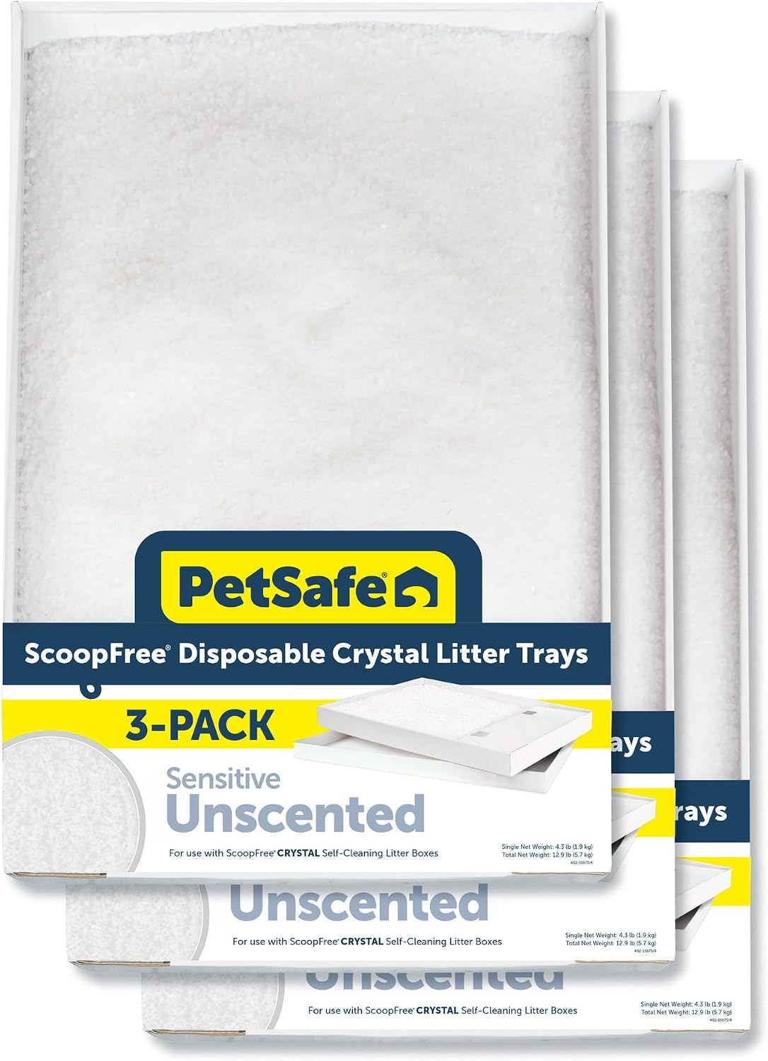 PetSafe ScoopFree Disposable Crystal Cat Litter Tray, Fresh Scent