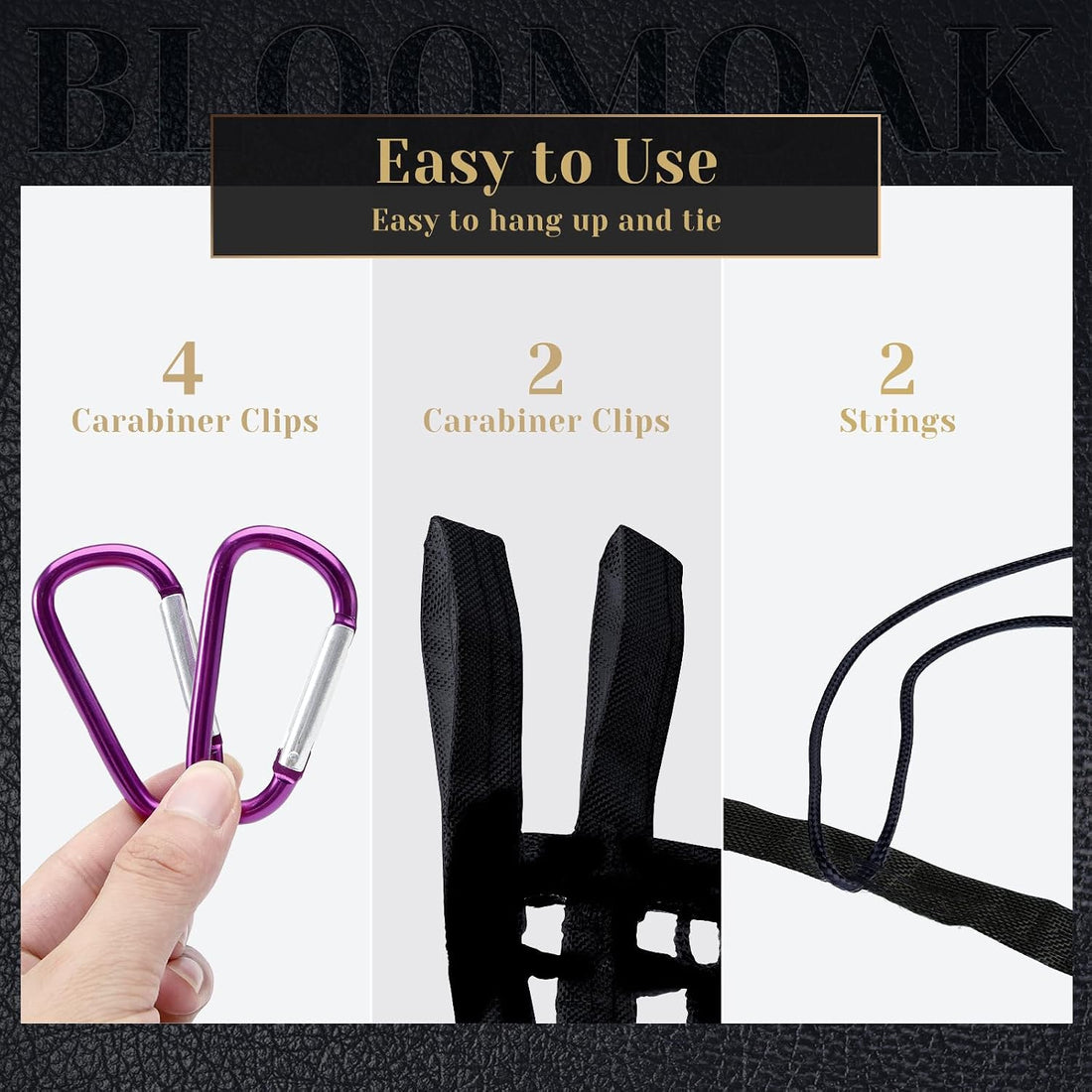 Bloomoak Ultra Slow Feed Hay Net with 4 Carabiner Clips