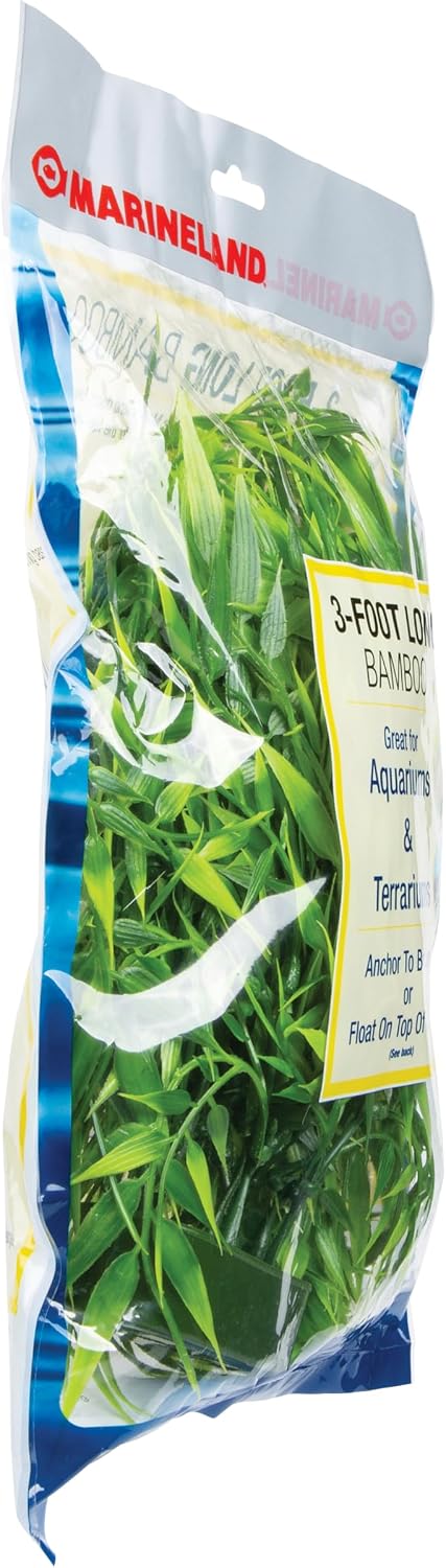 GloFish Artificial Bamboo Plant, Aquarium & Terrarium Décor, 3 ft