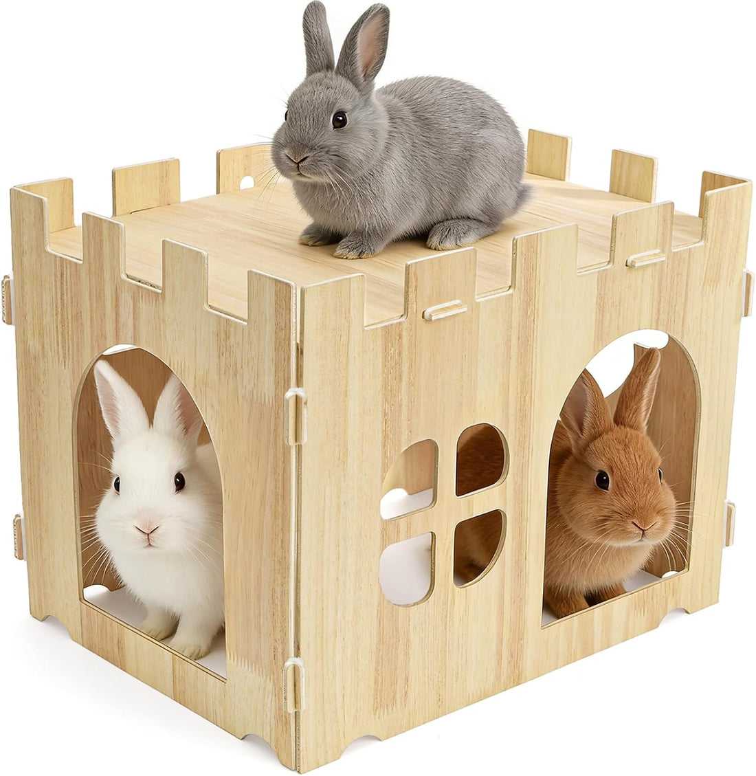 WUWEOT Large Wooden Rabbit House