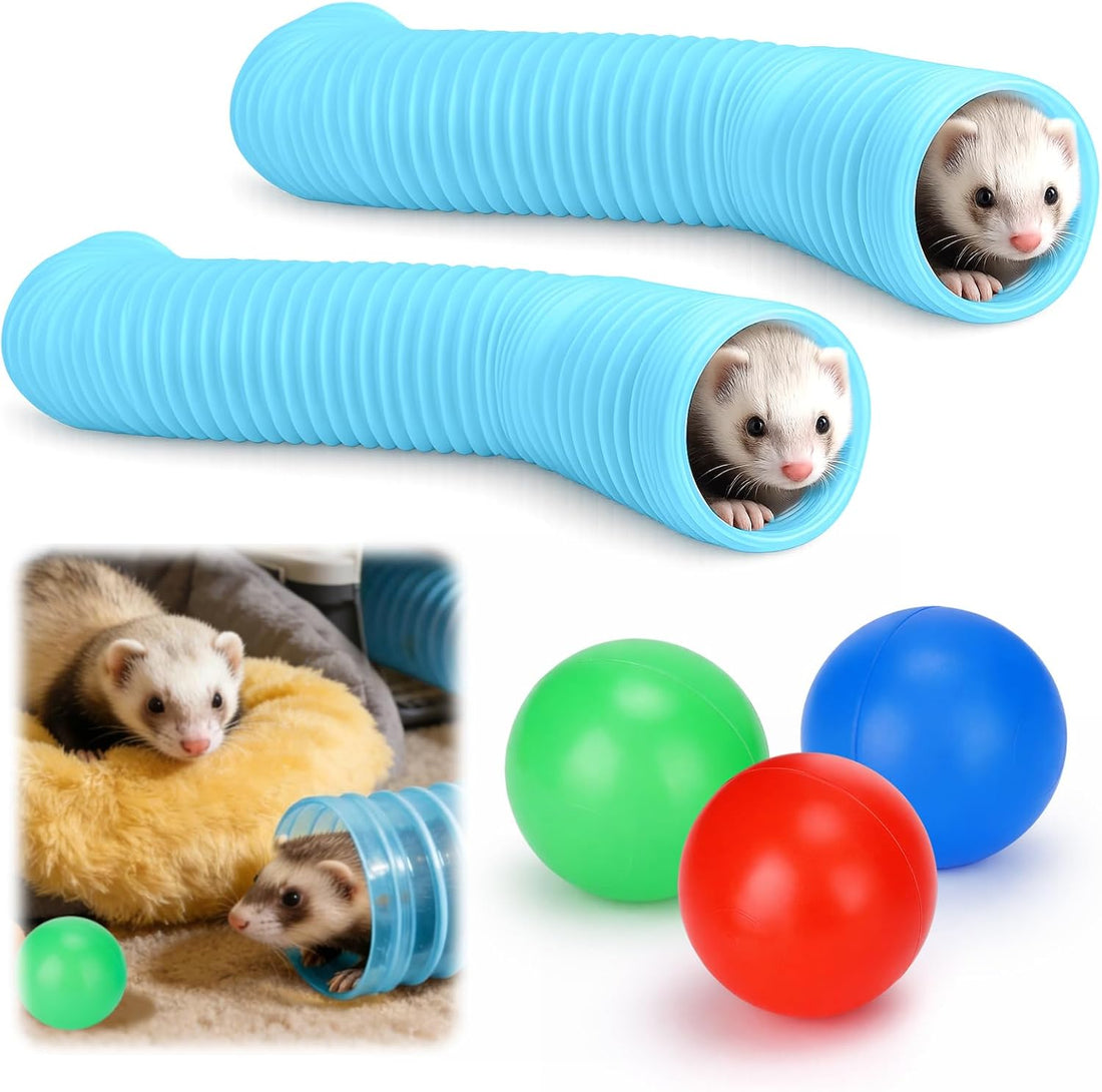 Mity rain Ferret Toys with 3 Balls Inclueded
