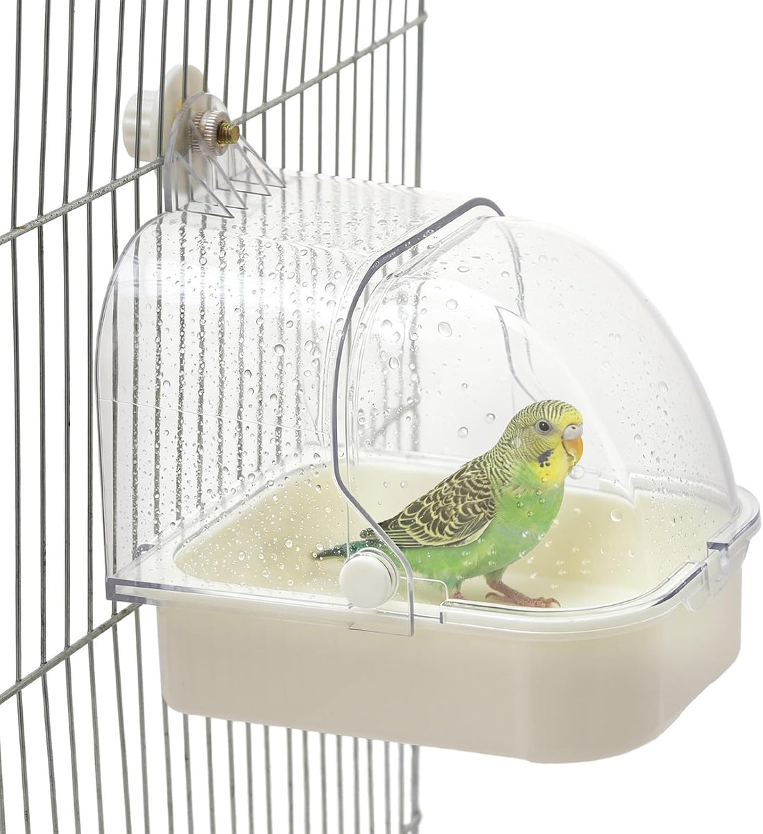 Bird Bath for Cage Hanging Bird Bathtub with Detachable Drawer