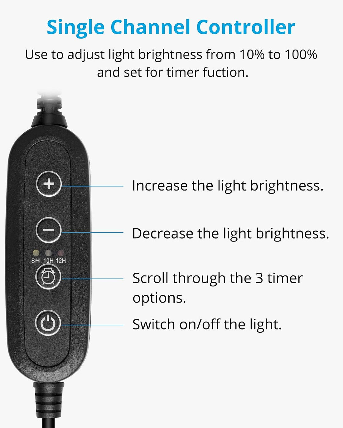 NICREW Aquarium Light Timer & Dimmer, Fish Tank Light Controller
