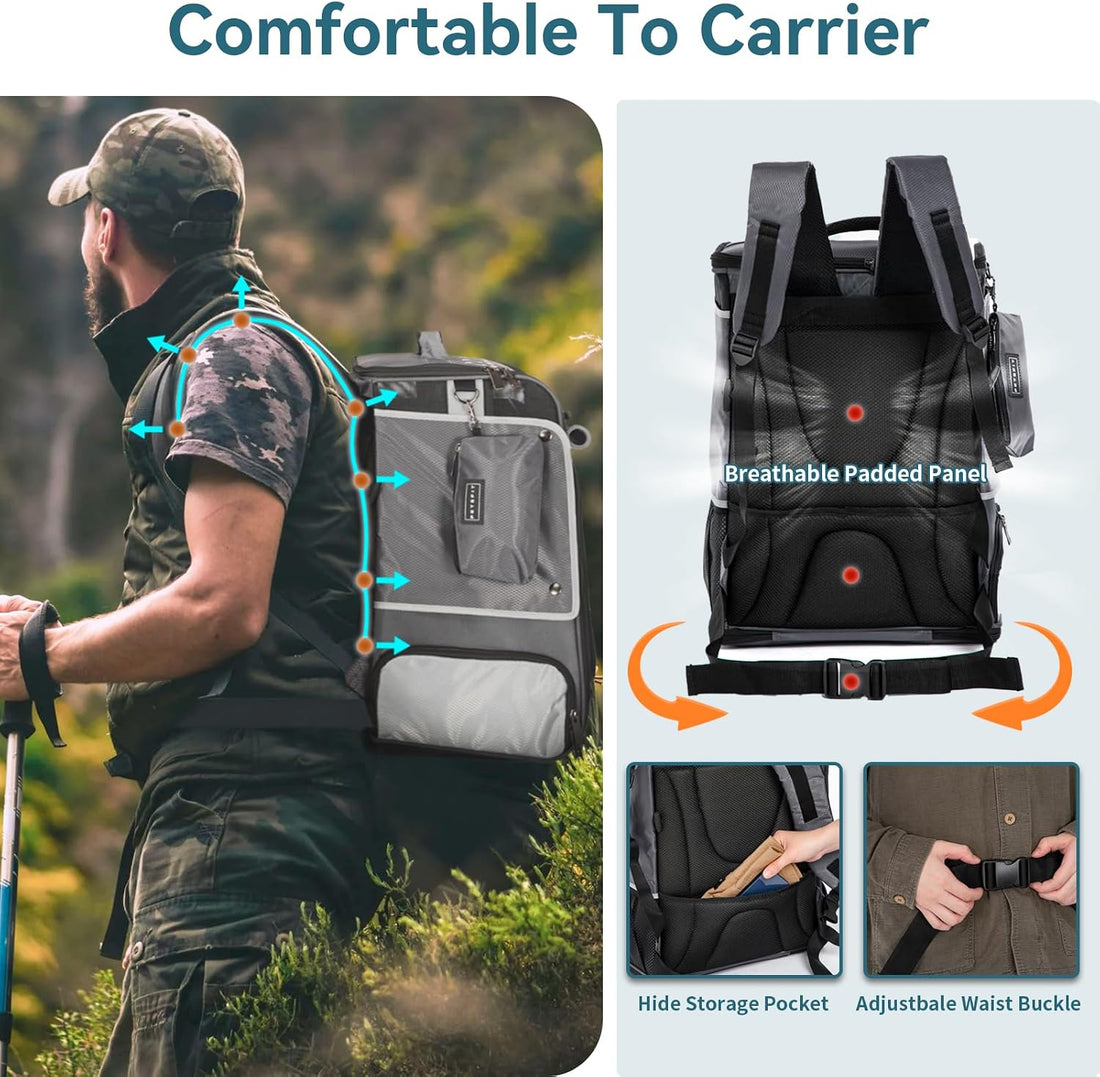 Petsfit Bird Carrier with Shade Cover,Adjustable Height Standing