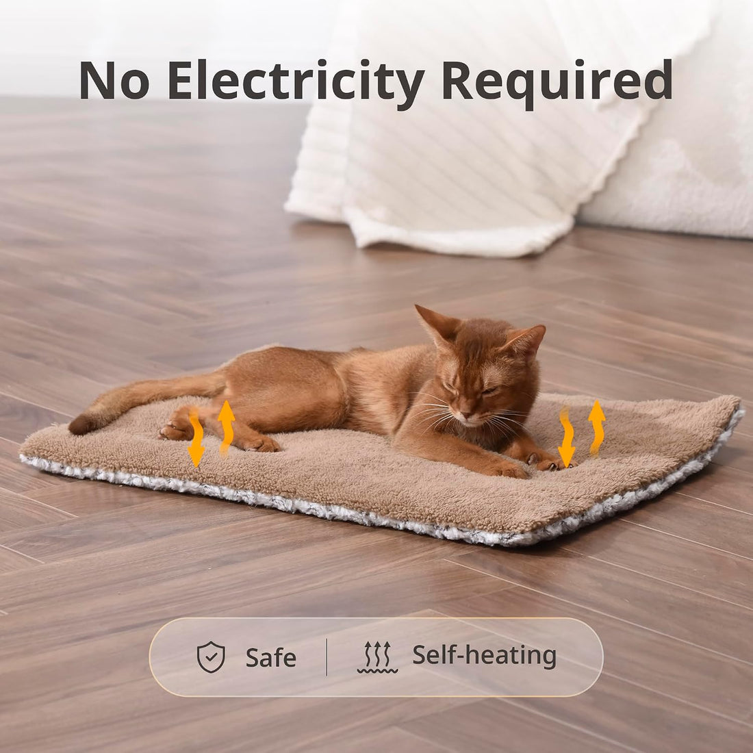 Self Warming Cat Bed, 24" x 18" Self Heating Pet Pad