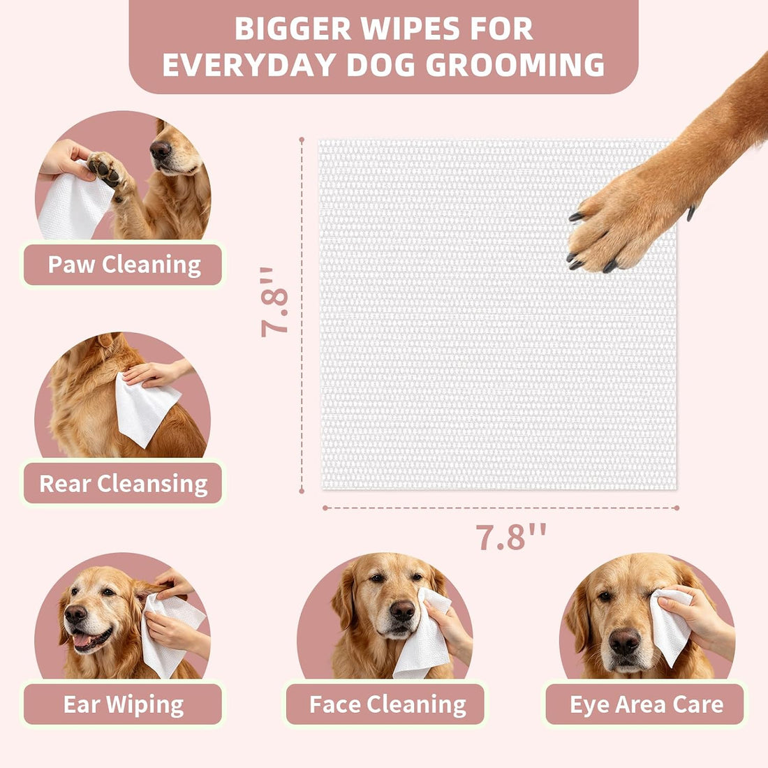 IMMHABI 400 Count Lick-Safe Dog Wipes
