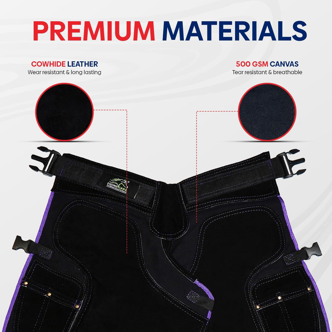 Equine Care Women's Farrier Apron Chaps, Back Support, 23in