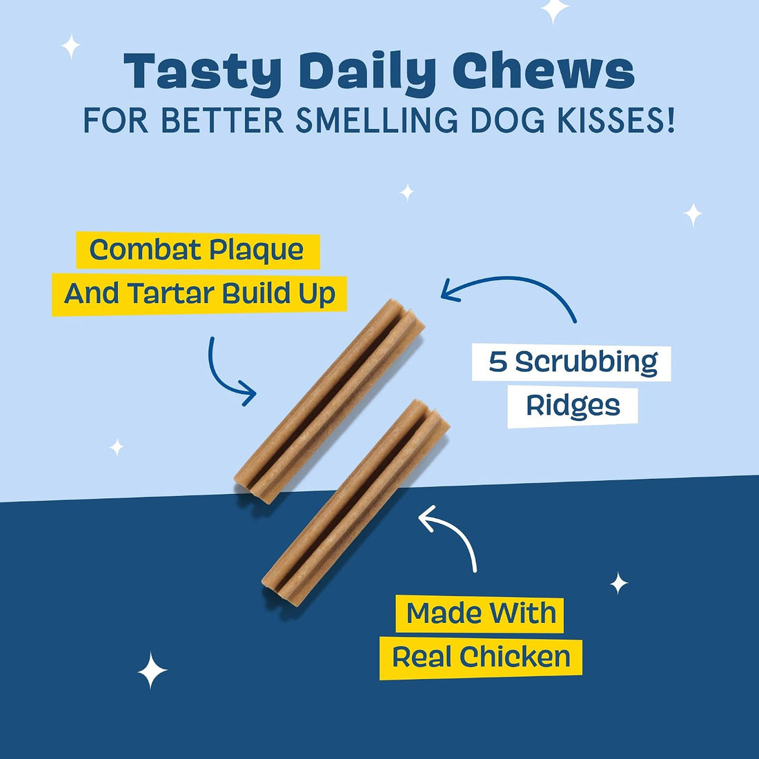 BarkBox Bright Dog Dental Chew Sticks - for Medium Breeds (25-50 lbs)