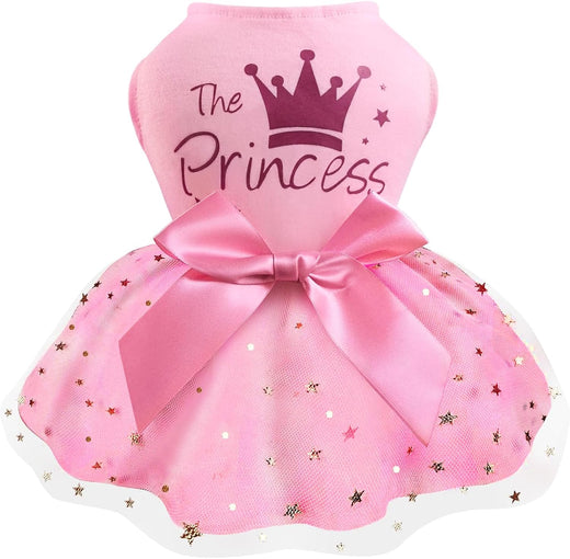 Idepet Princess Dog Dress Puppy Skirt Pet Apparel Birthday Tutu
