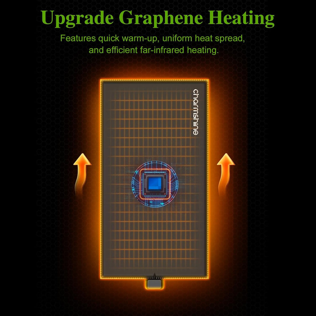 8 by 12-inch 16W Reptile Heating Pad Graphene with Temperature