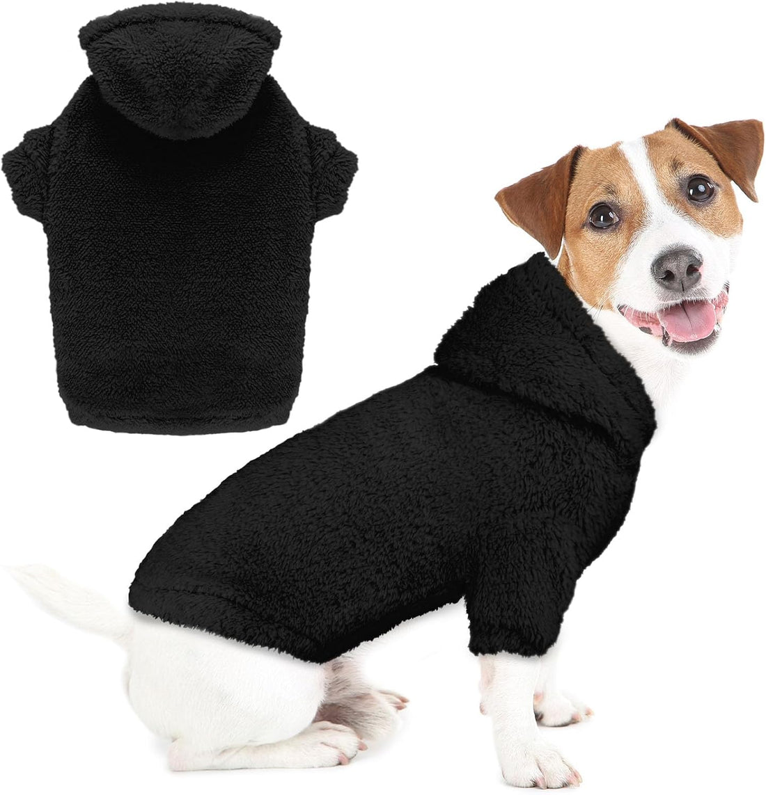 Fuzzy Dog Sweaters for Large Dogs Pet Hoodie Clothes Warm Soft Pet