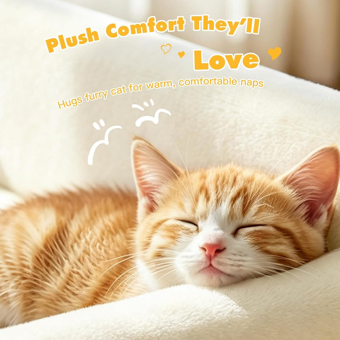 Pawaboo Elevated Cat Couch Bed for Indoor Cats