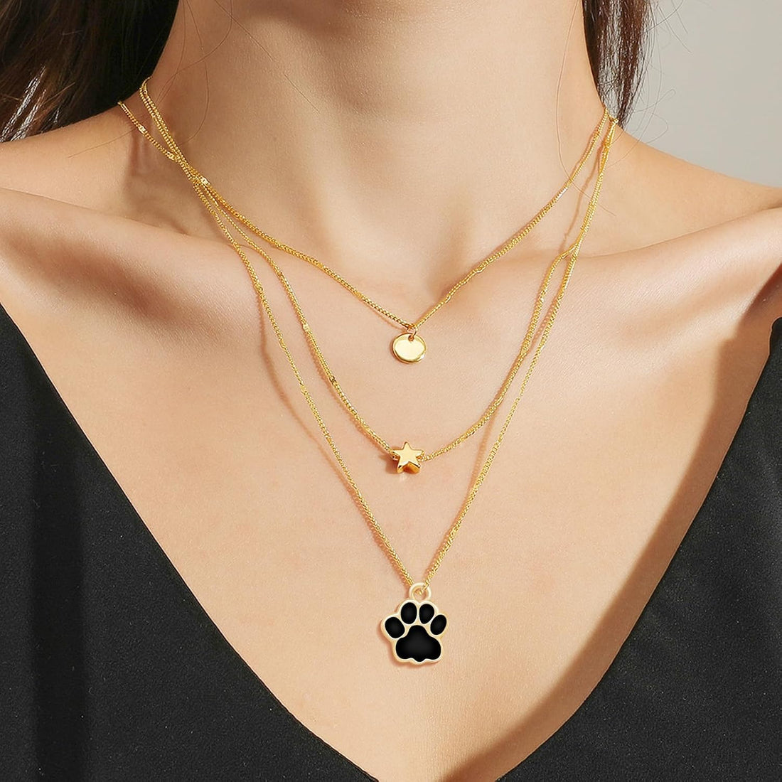60Pcs 6 Colors Enamel Metal Mini Dog Paw Prints Charm Animal Bear