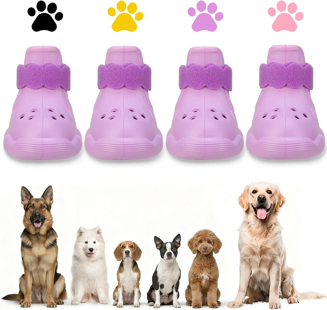 Dog Shoes for Hot Pavement and Snow - Waterproof, Non-Slip