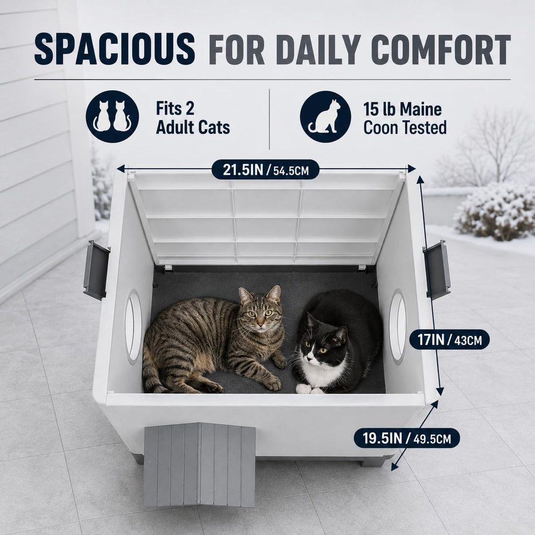Tailtastic Heated Outdoor Cat House for Winter
