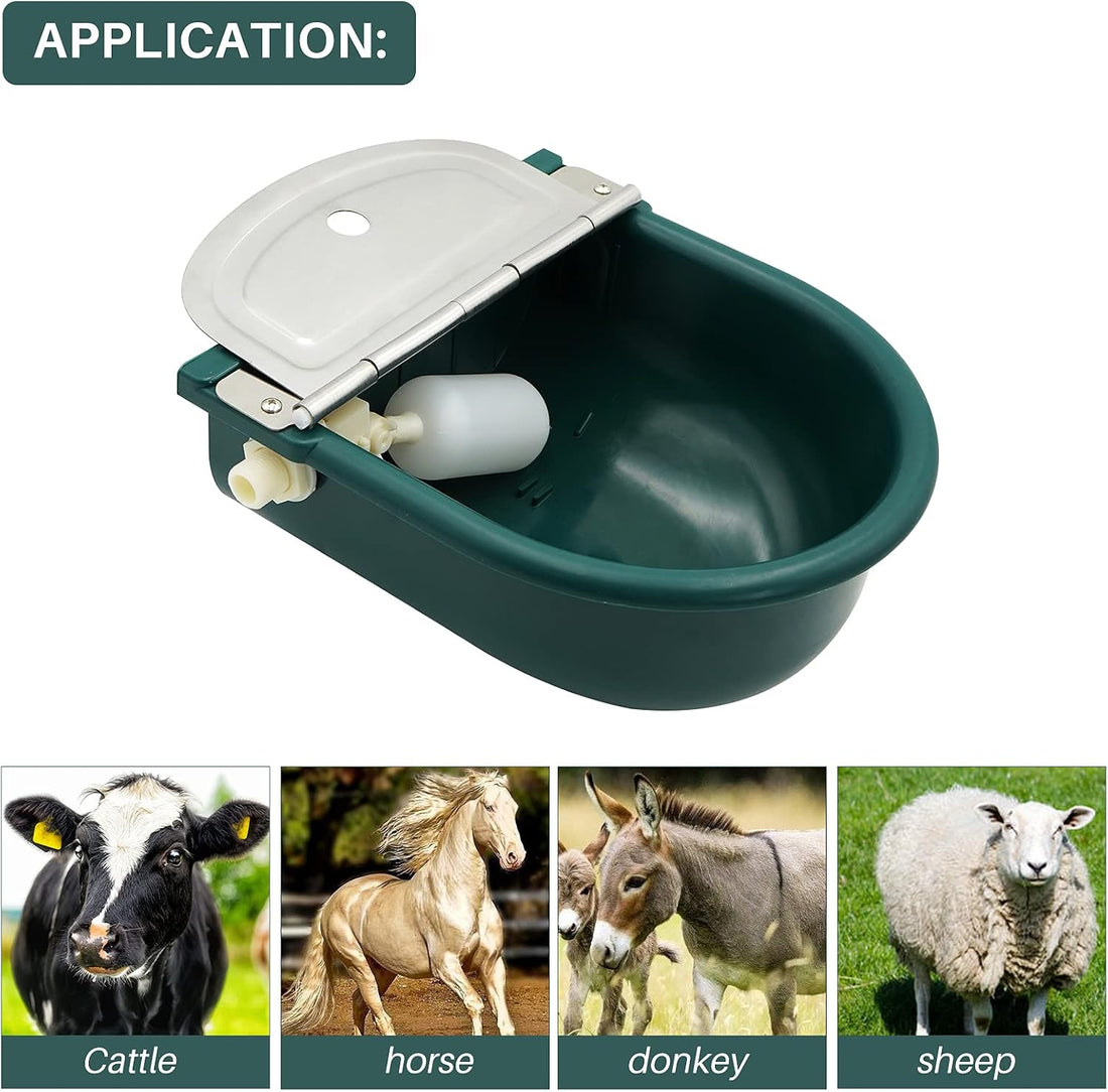 MINYULUA Automatic Waterer Bowl Large Horse Waterer with Float Valve