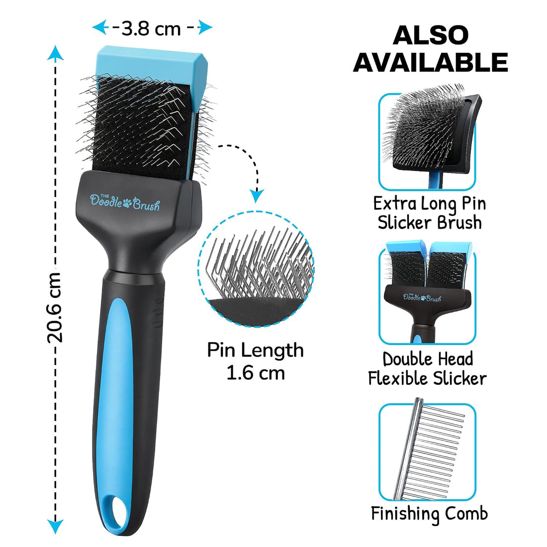 The Doodle Brush Slicker Dog Brushes Curly Coat Detangler, Single Head