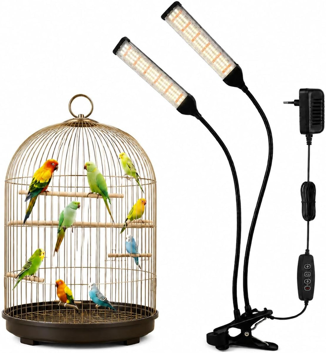 Full Spectrum LED Bird Light Smart Timer for D3 & Calcium