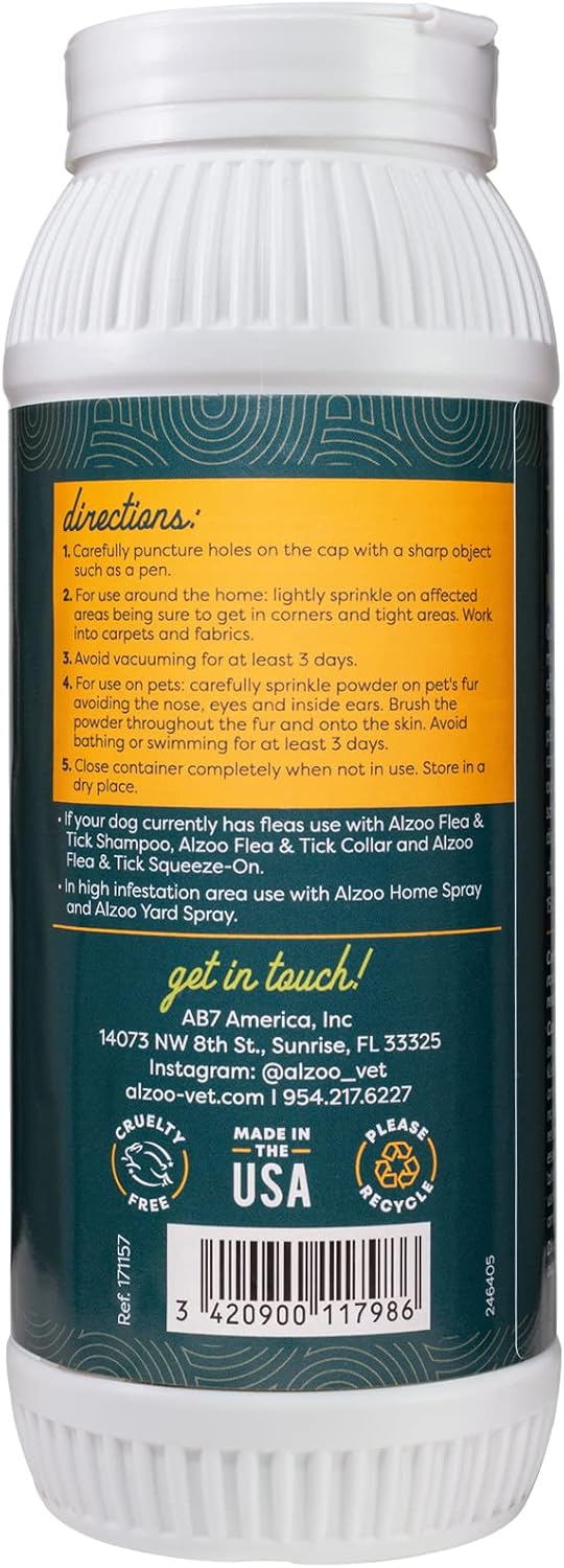 ALZOO Flea & Tick Cat Collar and Flea & Tick G+ Powder