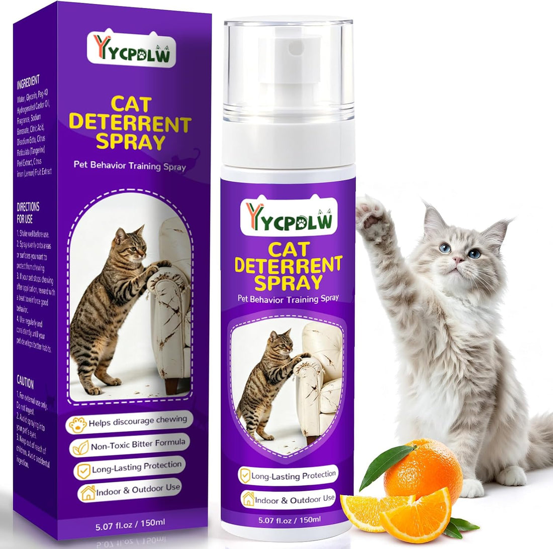 Cat Deterrent Spray for Furniture, 150ML Cat Scratch Deterrent Spray