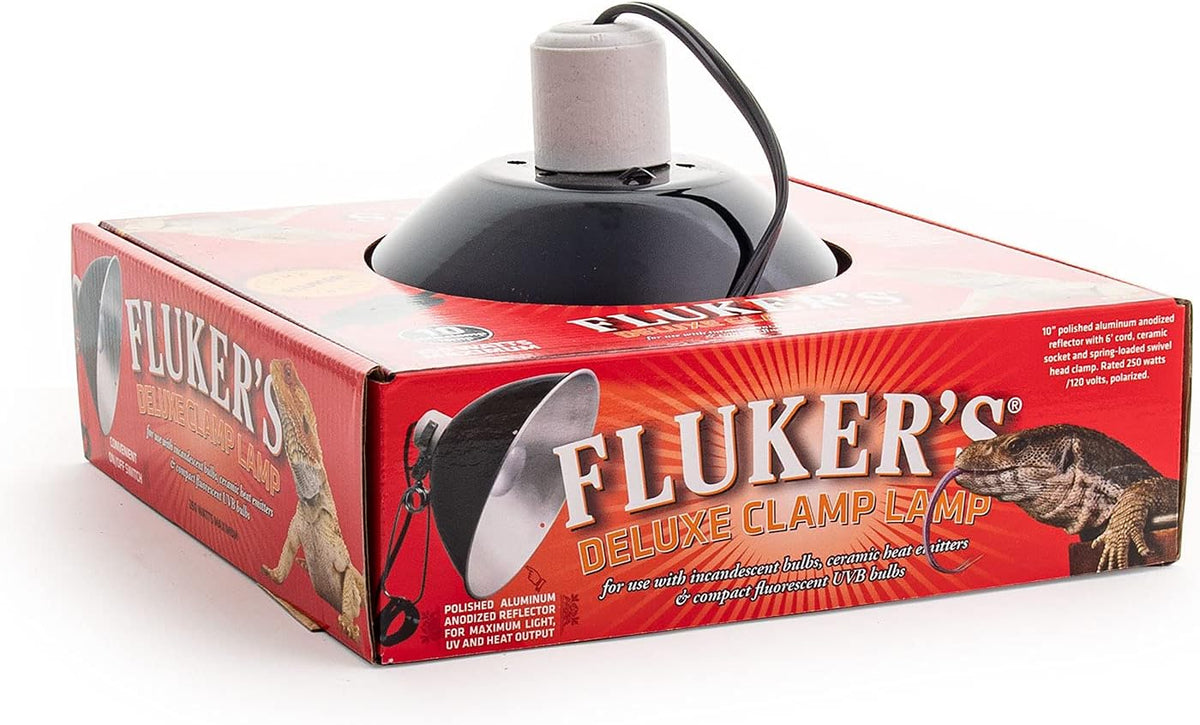 Fluker's Repta-Clamp Lamp, Heavy Duty Clamp Light For Reptile Tanks