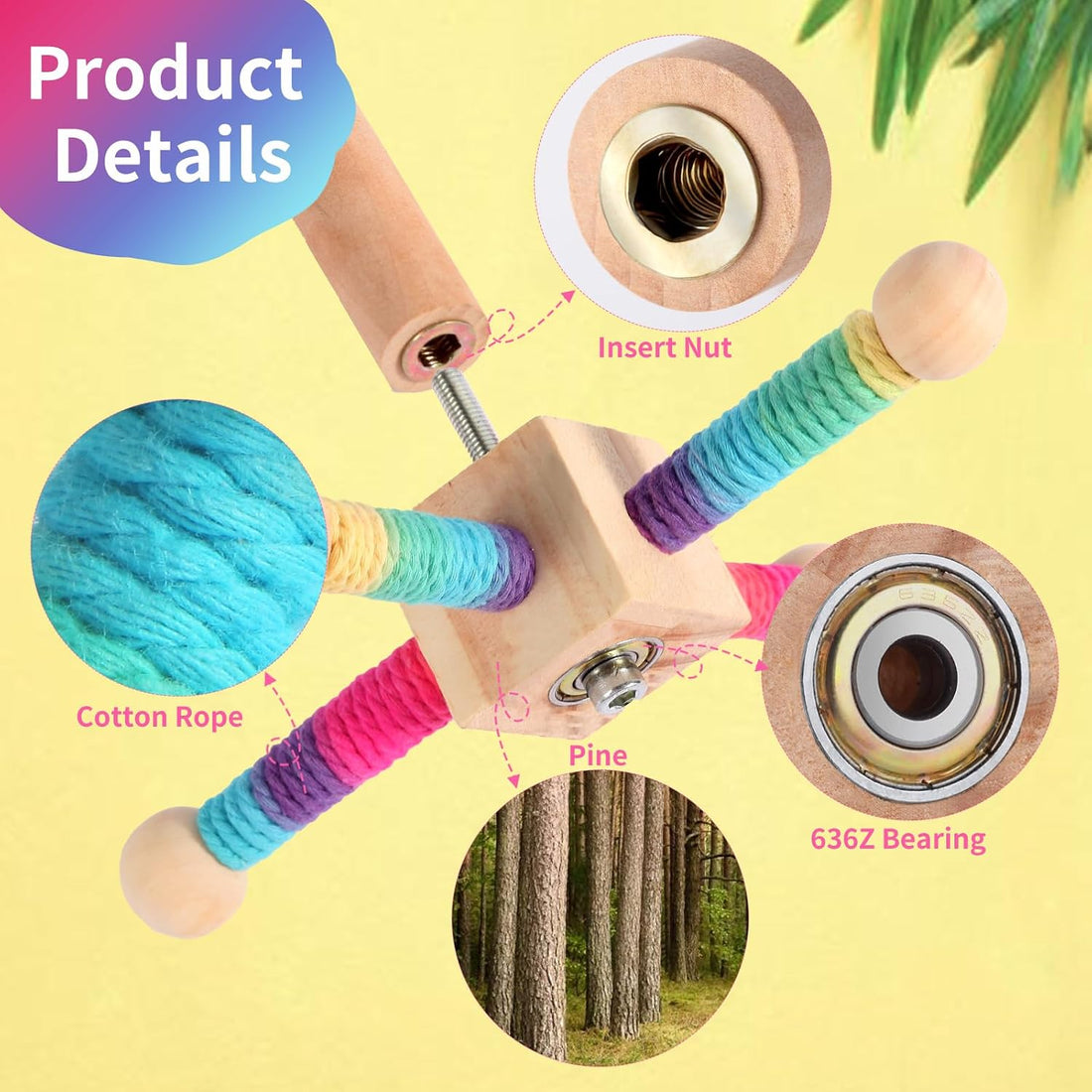Kyouki Bird Perch Toy Parakeets Toy for Small & Medium Parrots
