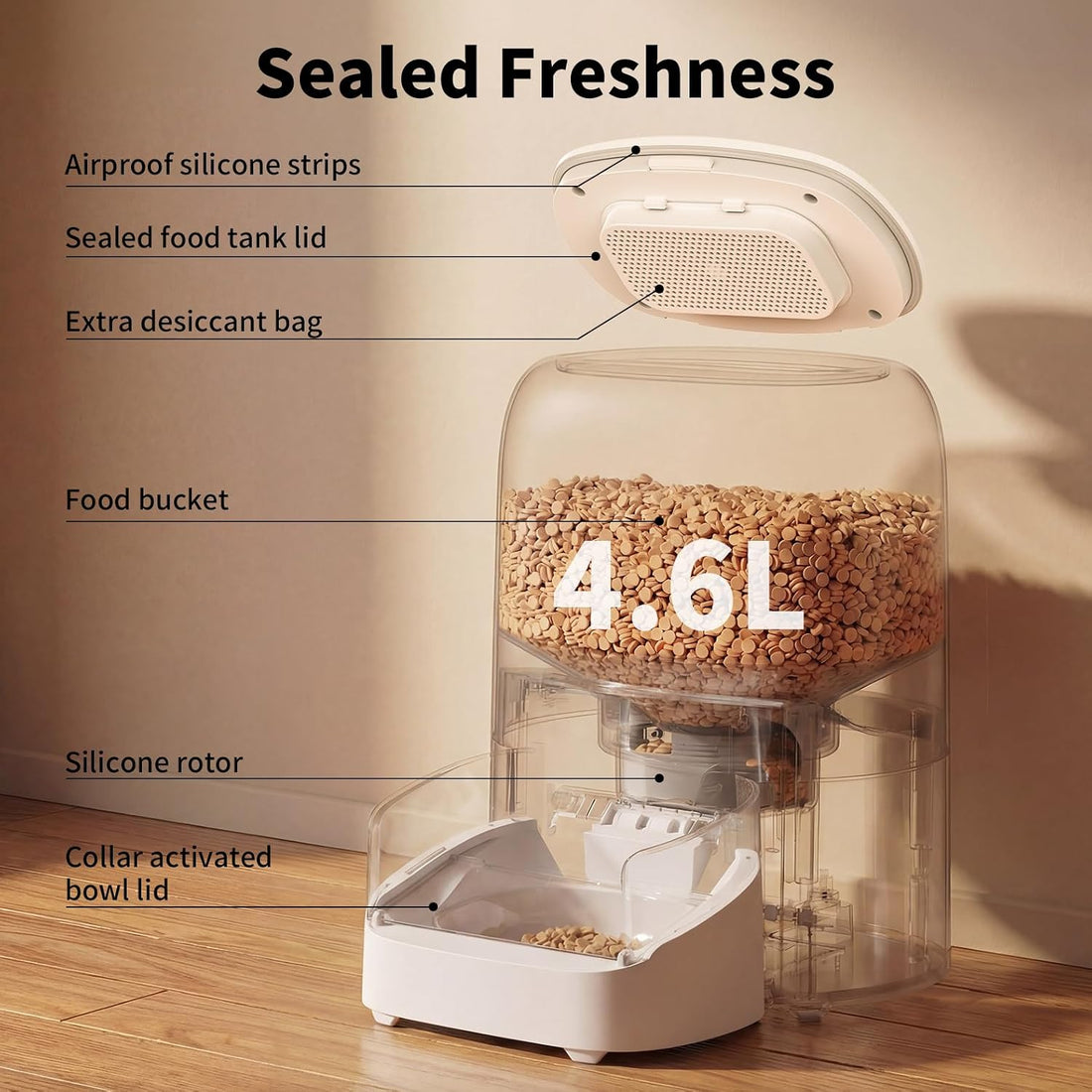 HoneyGuaridan RFID Automatic Cat Feeder with Collar Tag-Activated