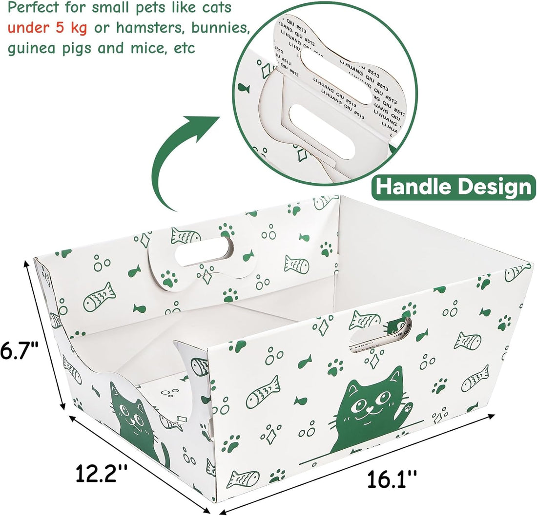 SOUJOY 8 Pack Disposable Cat Litter Box