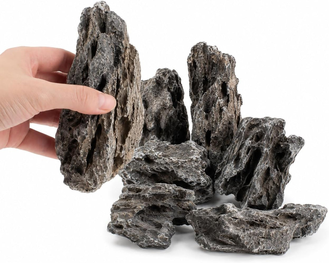 3LBs Natural Seiryu Stones,Aquarium Aquascaping Decor Rocks (2-5 inch)