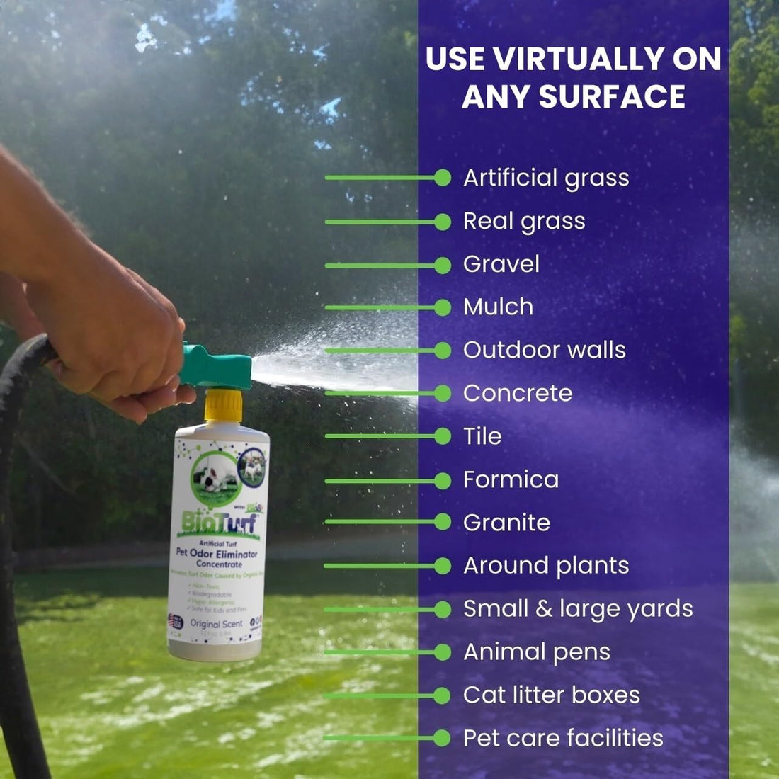 BioTurf BioS+ Odor Eliminator Concentrate 32oz Bottle