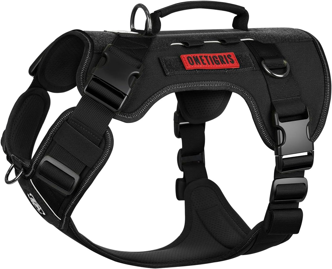 OneTigris No Pull Tactical Dog Harness for Medium Large Dogs