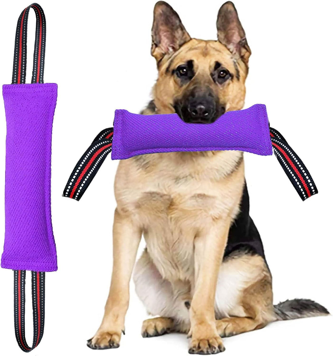 Clysoru Tug Toy for Dogs Tug of War Dog Toy with 2 Strong Red Band