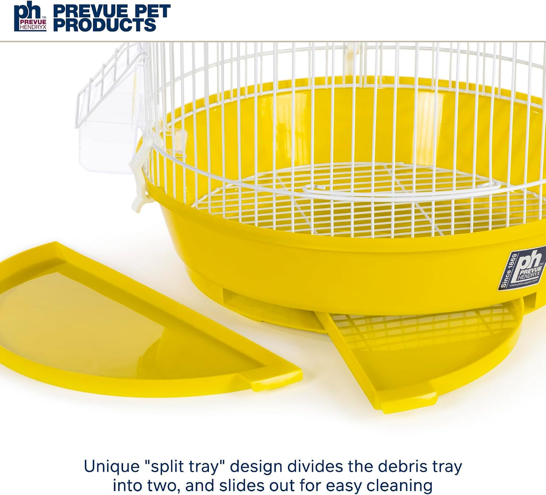 Prevue Pet Products Classic Round Bird Cage - Yellow and White
