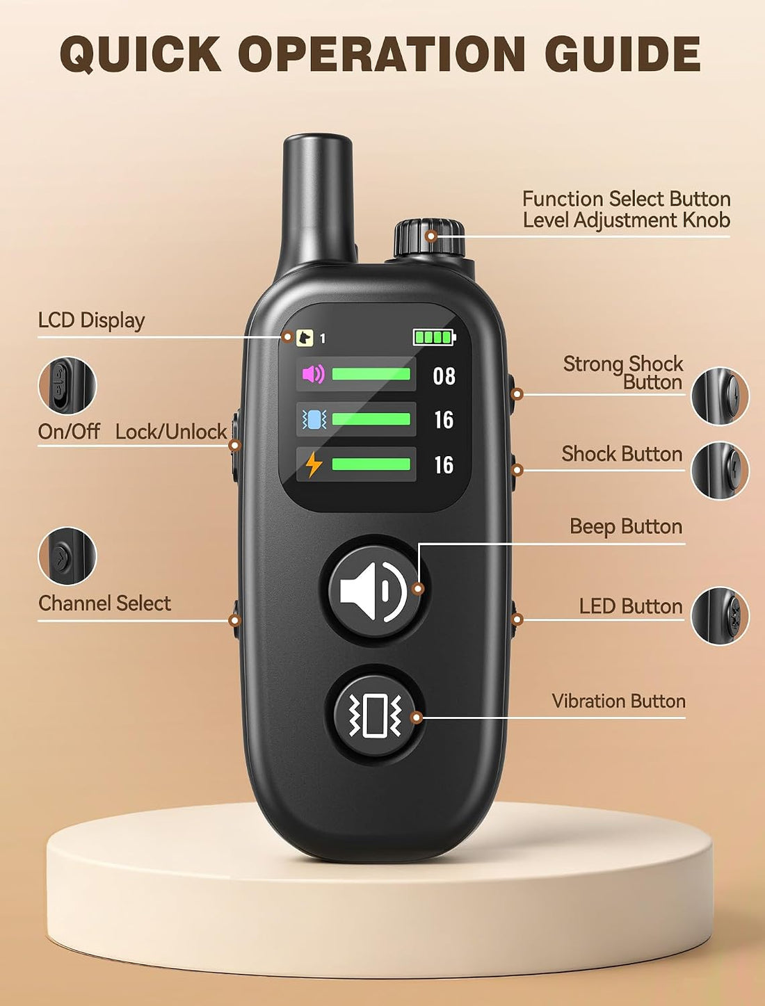 Small Dog Shock Collar with Remote