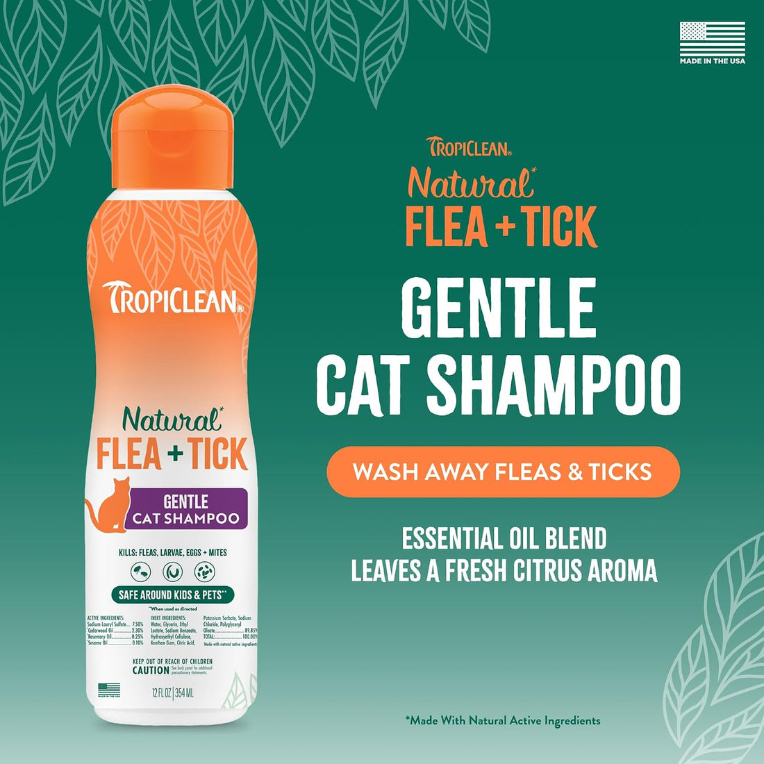 TropiClean Gentle Flea Shampoo for Cats