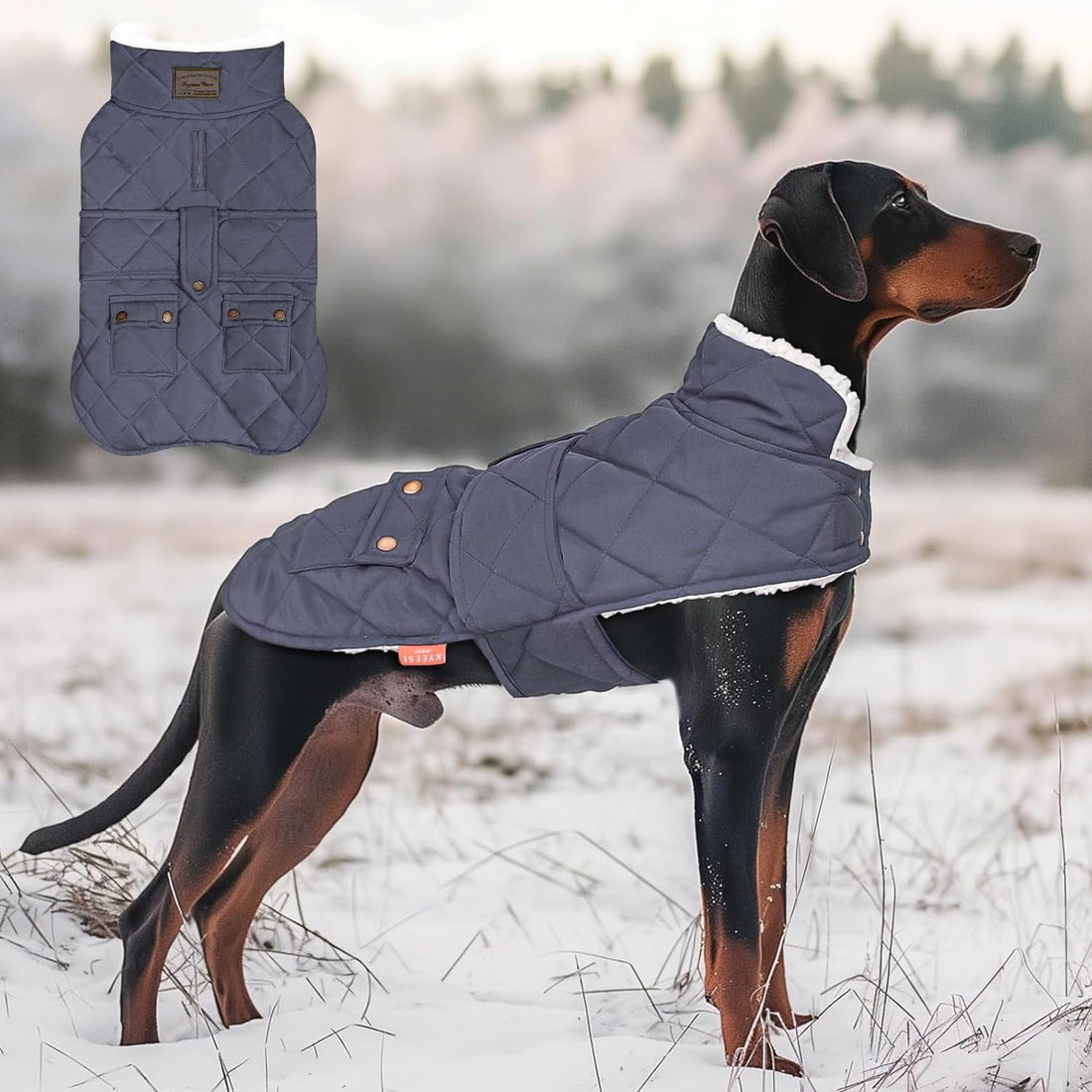 KYEESE Waterproof & Windproof Dog Coat for Small Dogs Puffer Jacket