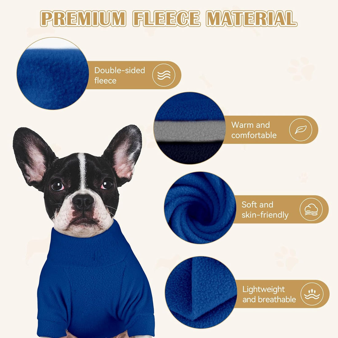 3 Pack Dog Sweaters for Large Dogs