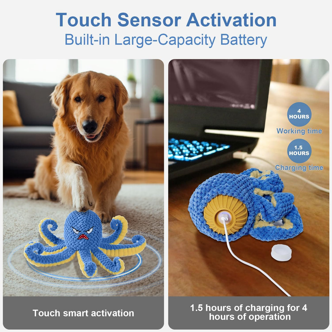 Interactive Dog Toys Octopus to Keep Them Busy