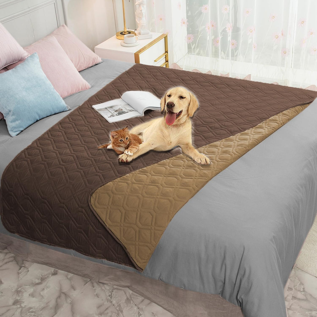 Ameritex Waterproof Dog Bed Blankets Cover for Bed Couch Sofa