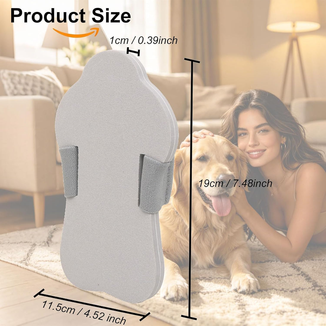 Dog Nail Scratch Board Handheld with Hand Strap, Frosted EVA