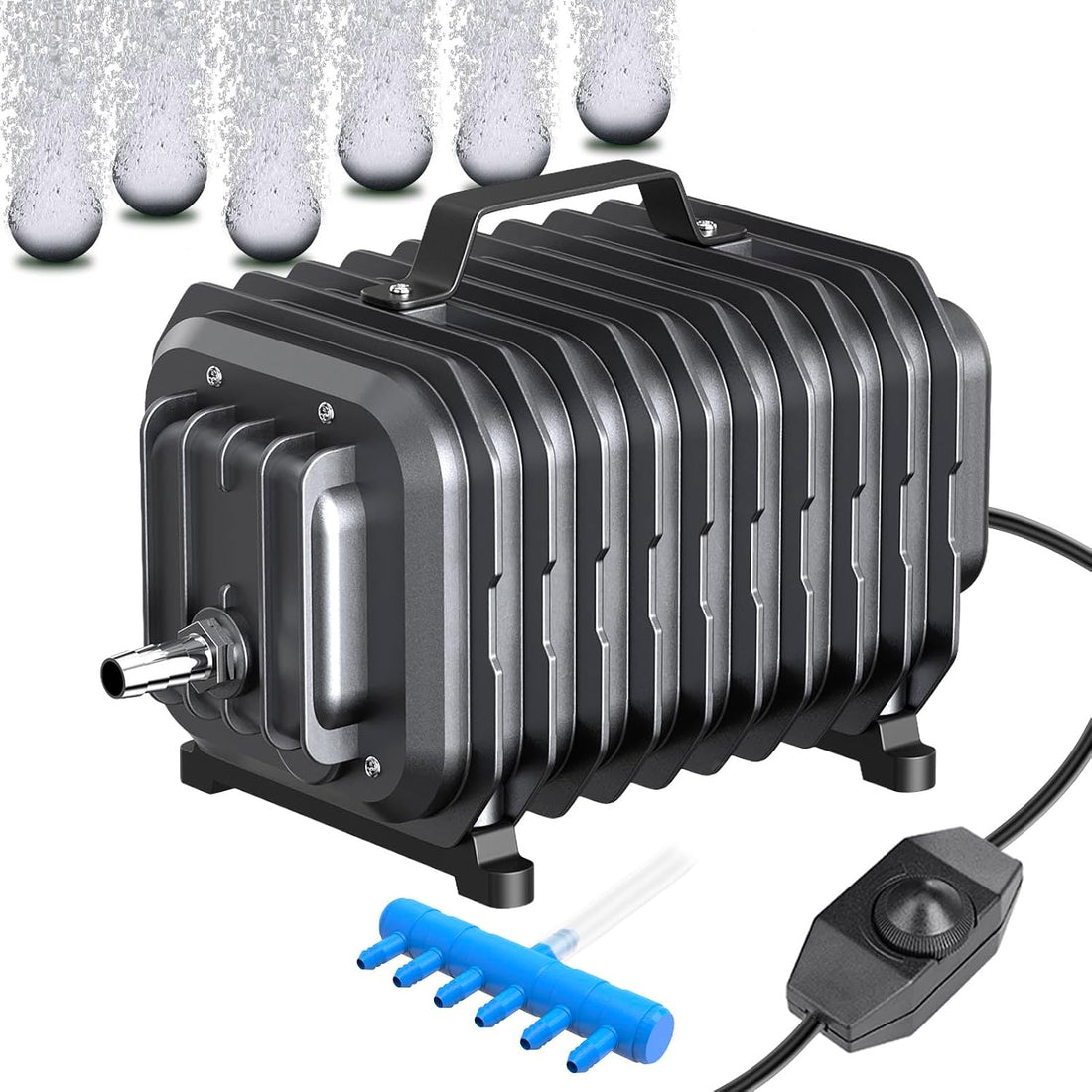 254GPH Aquarium Air Pump, Adjustable Quiet Fish Tank Bubbler