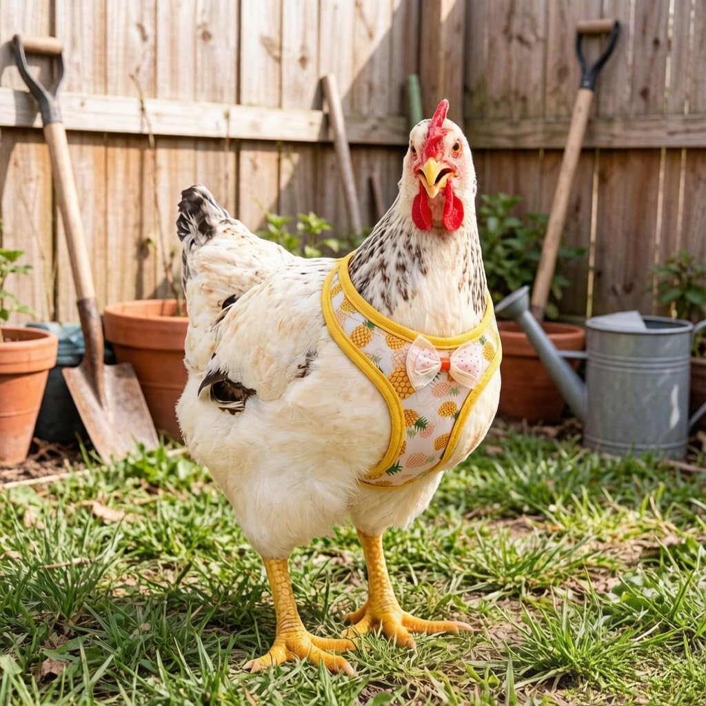 Duck Harness with Leash, Chicken Harness Vest for Goose Hans Pink