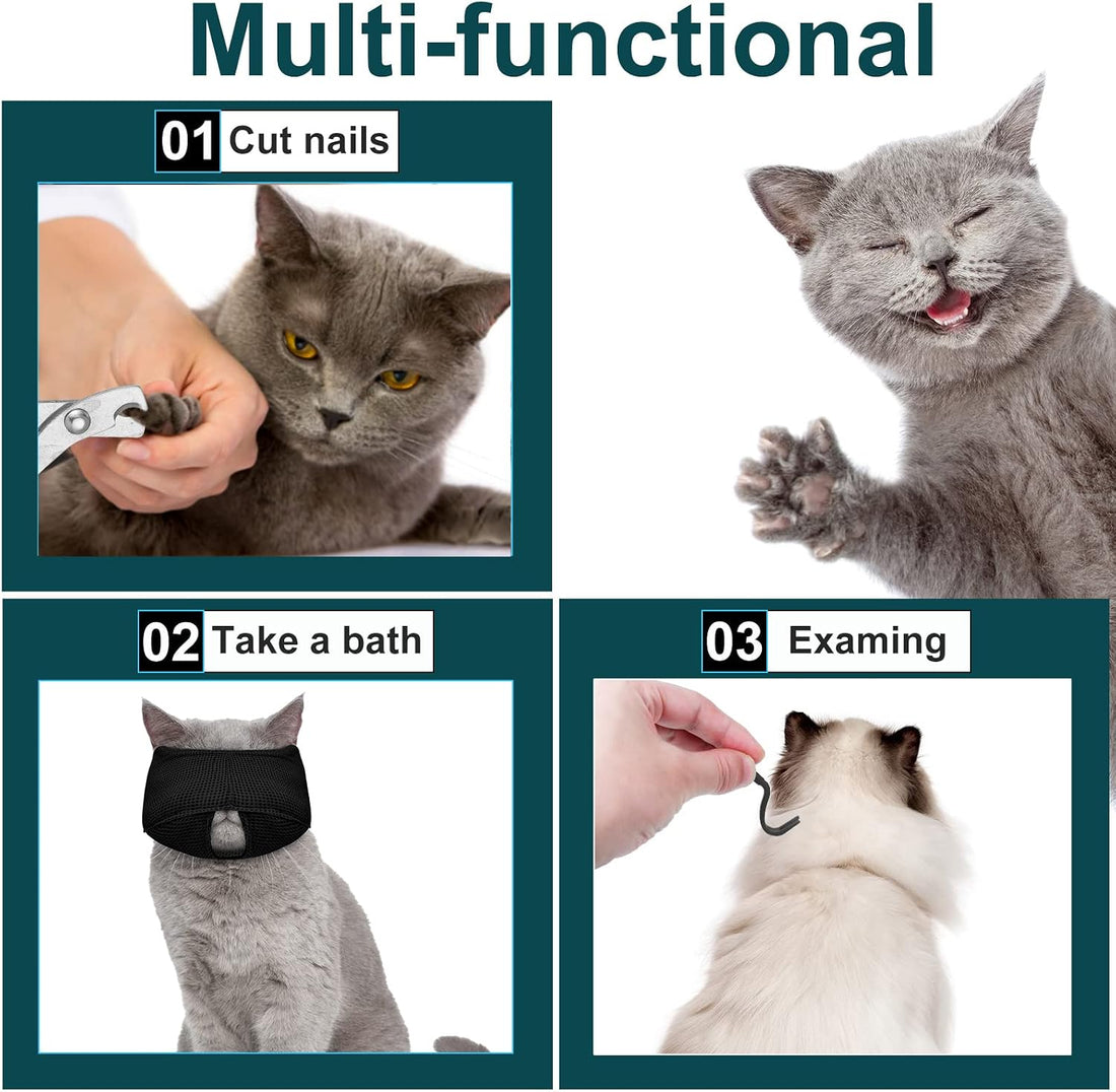 9 Pcs Cat Bathing Bag Set Cat Shower Bag